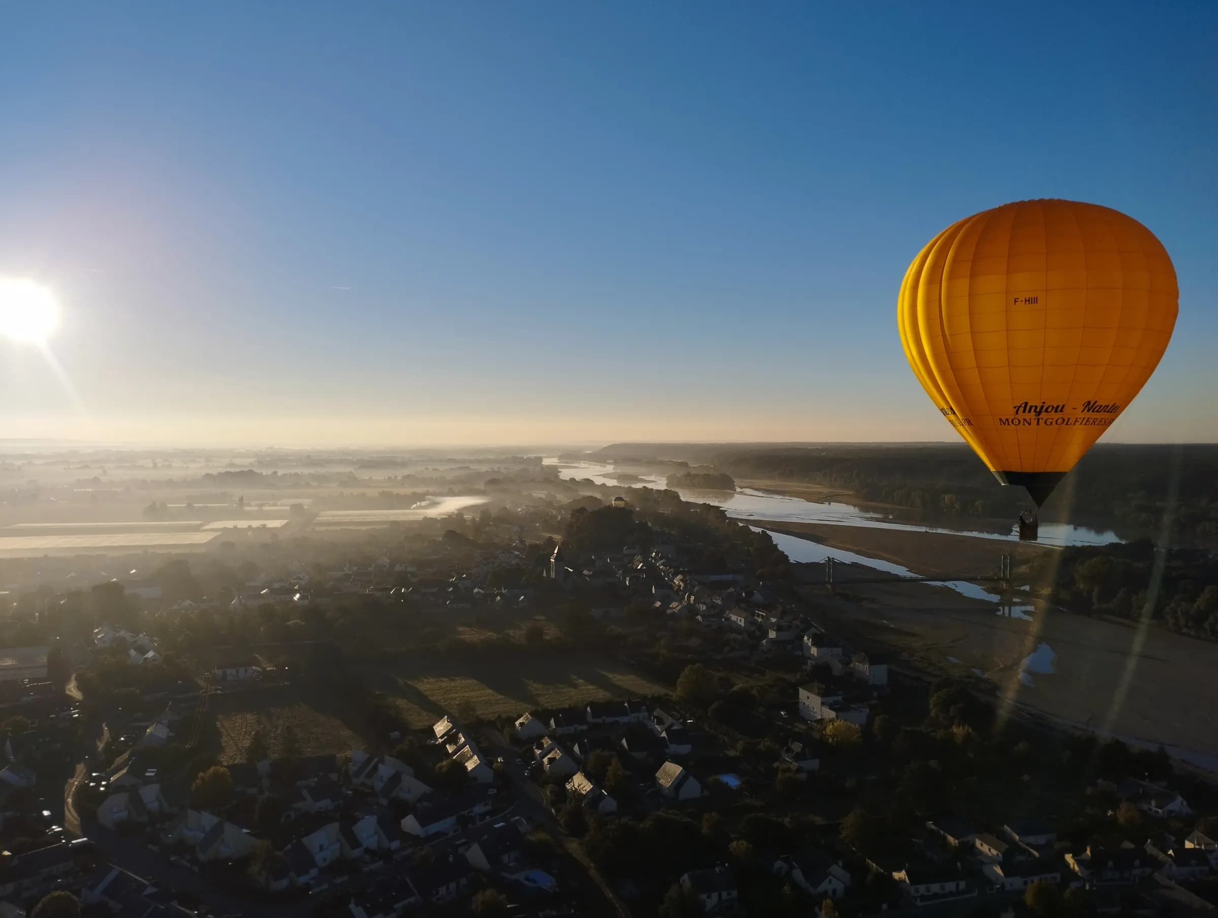 Vol en montgolfière au-dessus de la Loire